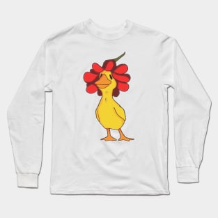 Duckling Flower-Hat Long Sleeve T-Shirt